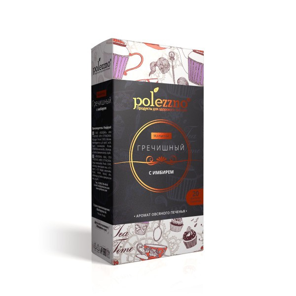POLEZZNO Напиток "Гречишный с имбирем" в фильтр-пакетах 20 шт х 2 г POLEZZNO Напиток "Гречишный с имбирем" в фильтр-пакетах 20 шт х 2 г