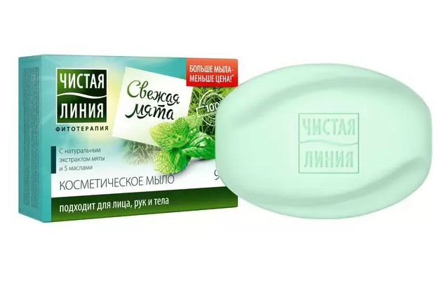 Чистая линия мыло косметическое с Мята 90г Чистая линия мыло косметическое с Мята 90г