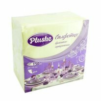 Plushe Салфетки 33*33см, 1 слой, 150 листов, белые Plushe Салфетки 33*33см, 1 слой, 150 листов, белые