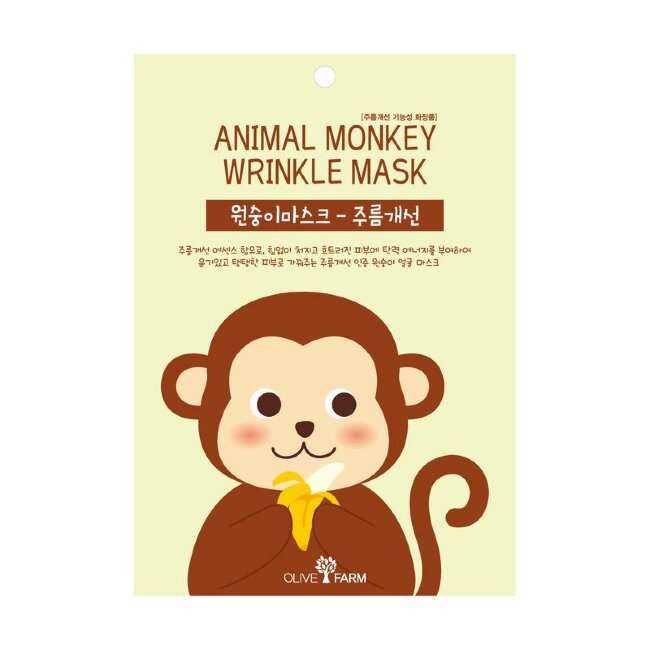 Тканевая маска  для лица анимированная MONKEY WRINKLE, 25 мл