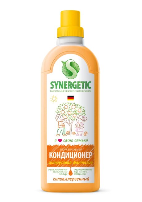 Synergetic кондиционер для белья Цитрусовая фантазия концентрат 1л Synergetic кондиционер для белья Цитрусовая фантазия концентрат 1л