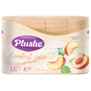ТБ Plushe Comfort Care Honey Nectarine, 12 рул 3 слоя *16м, перс, аром