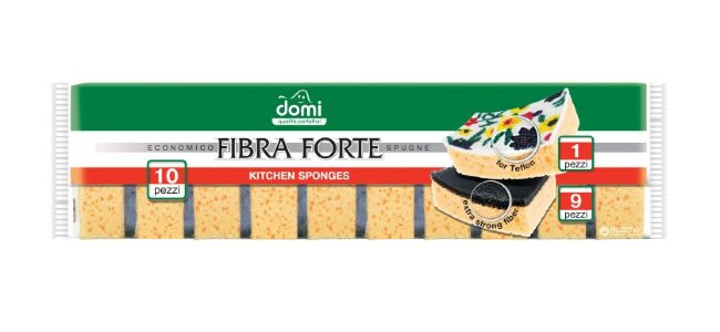 Domi Губки кухонные Economico 10шт Domi Губки кухонные Economico 10шт
