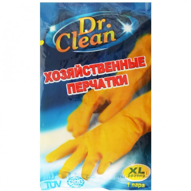 Доктор Клин Хозяйственные резиновые перчатки - Размер XL 1 уп.