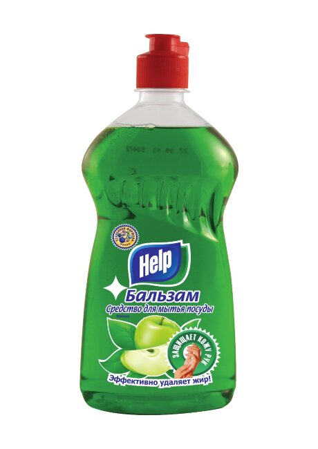 Средство для мытья посуды "Help" Бальзам Яблоко 0,72 Средство для мытья посуды "Help" Бальзам Яблоко 0,72