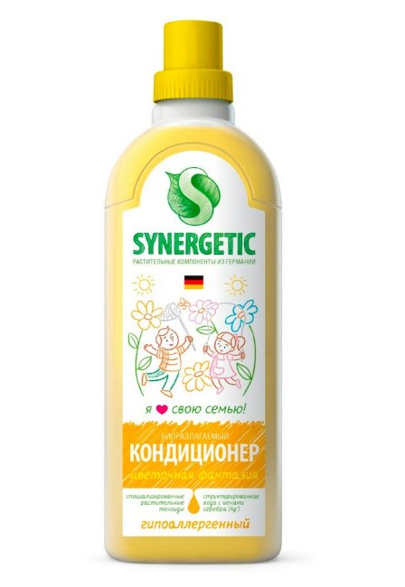 Synergetic кондиционер для белья Цветочная фантазия поле концентрат 1л 