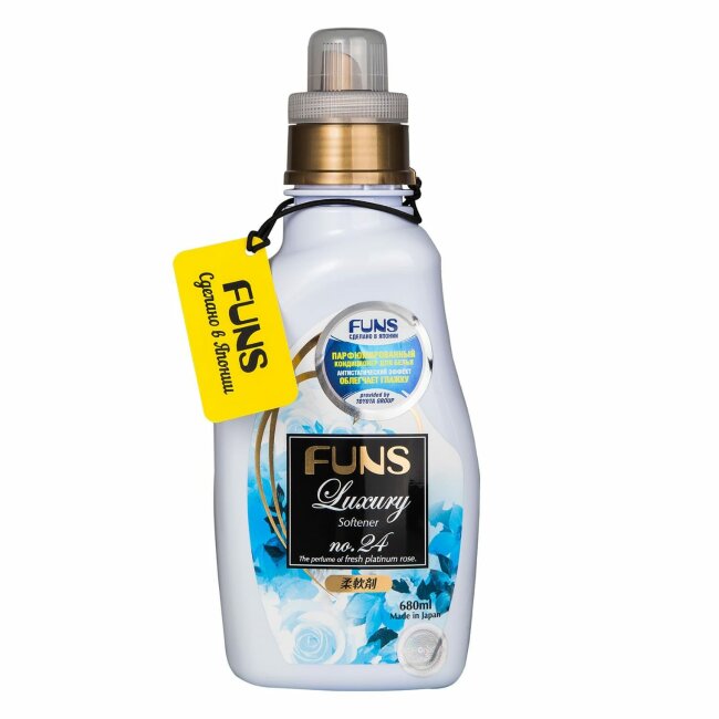 FUNS Кондиционер парфюмированный для белья с ароматом платиновой розы 680 мл FUNS Кондиционер парфюмированный для белья с ароматом платиновой розы 680 мл