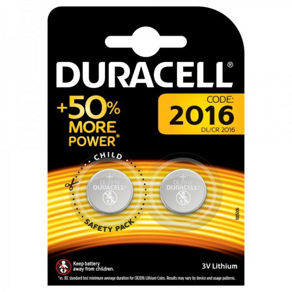 DURACELL батарейки CR2016 BL2 блистер 2шт DURACELL батарейки CR2016 BL2 блистер 2шт