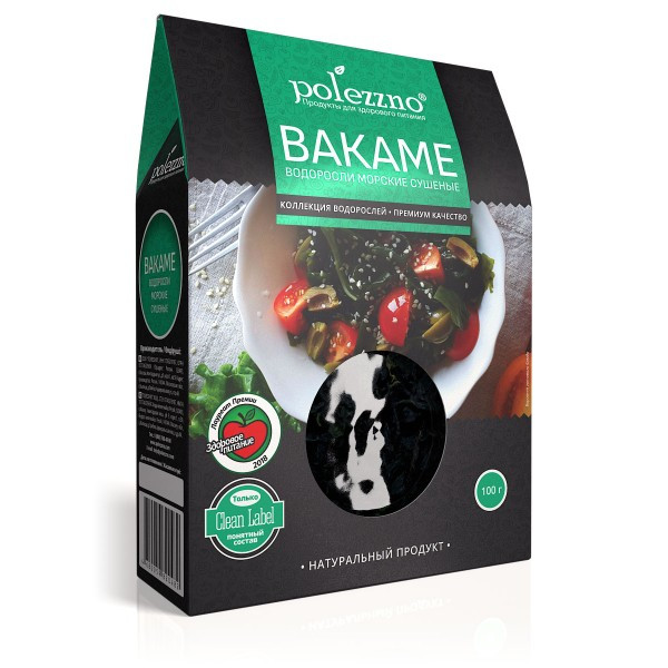 POLEZZNO Вакаме водоросли морские сушеные 100г POLEZZNO Вакаме водоросли морские сушеные 100г