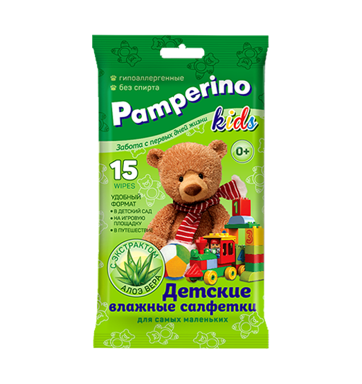 Pamperino KIDS №15 детские влажные салфетки Pamperino KIDS №15 детские влажные салфетки