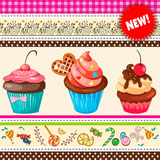 Plushe Салфетки Пирожные 33см, 2 слоя, 15 листов Plushe Салфетки Пирожные 33см, 2 слоя, 15 листов