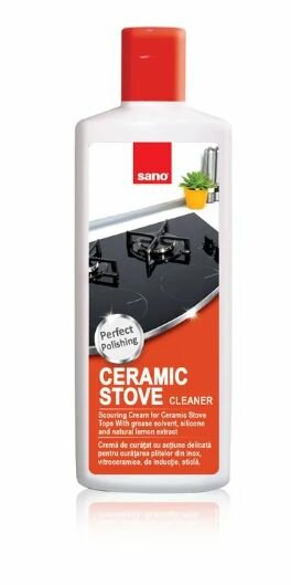 SANO Средство для чистки и ухода за керамическими плитами 300 мл. SANO Средство для чистки и ухода за керамическими плитами 300 мл.