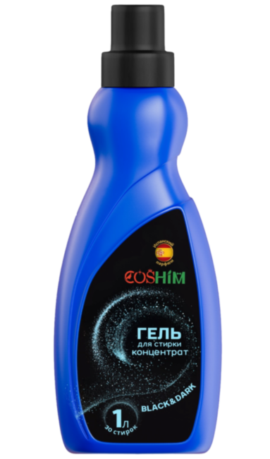 COSHIM Power Гель для стирки Концентрат Black&Dark 1л (30 стирок, густой)  *Power усиленная формула, защита от грязи