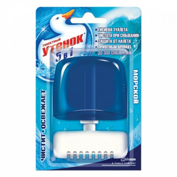 Туалетный Утенок Средство по уходу за туалетом римблок жидкий основной блок Морской, 55 мл Туалетный Утенок Средство по уходу за туалетом римблок жидкий основной блок Морской, 55 мл