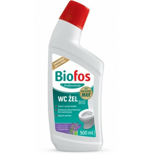 Biofos WC гель Bio для мытья туалета, подходит для использования в домах с установленным септиком 500 мл Biofos WC гель Bio для мытья туалета, подходит для использования в домах с установленным септиком 500 мл