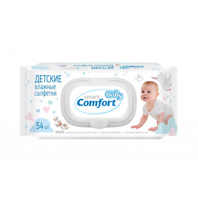 Smart Baby Comfort №54 дет. с пластик. клапаном 100% натуральные волокна Smart Baby Comfort №54 дет. с пластик. клапаном 100% натуральные волокна