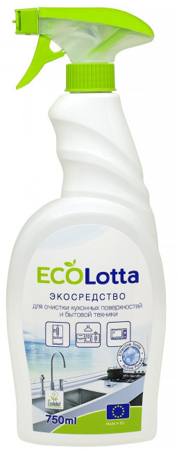 EcoLOTTA экологичное ср-во для очистки кухонных поверхностей и бытовой техники 750 мл EcoLOTTA экологичное ср-во для очистки кухонных поверхностей и бытовой техники 750 мл