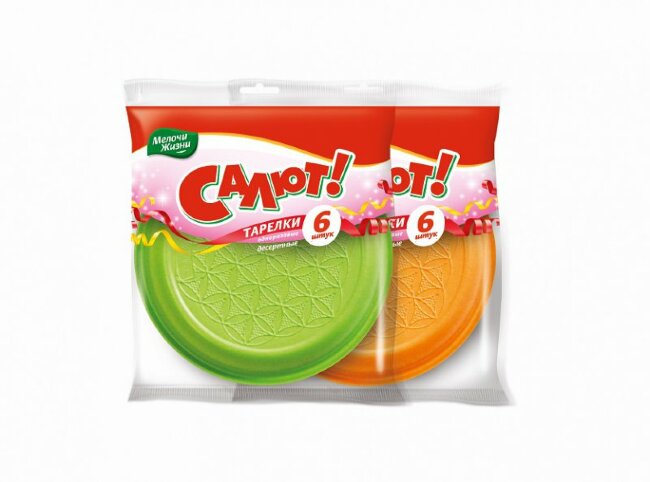 Мелочи Жизни Тарелки цветные 160мл 6шт Мелочи Жизни Тарелки цветные 160мл 6шт