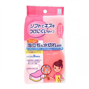 Губка для чистки ванн "Воздушная" Kokubo, 1 шт Губка для чистки ванн "Воздушная" Kokubo, 1 шт