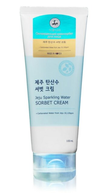 Охлаждающий крем-сорбет с термальной водой "Jeju Sprakling Water", 100 мл.