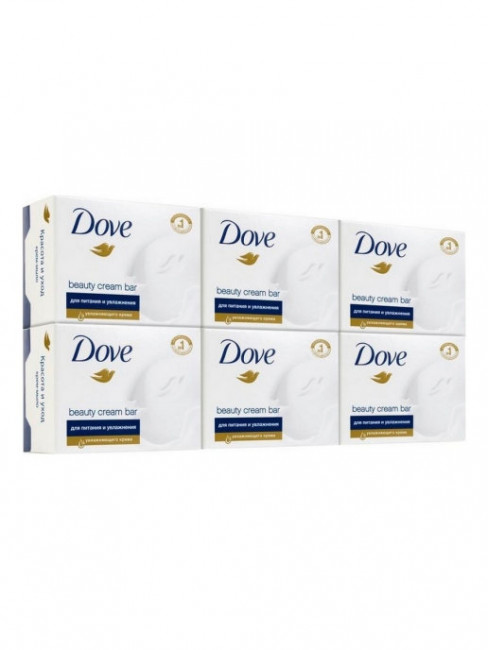 DOVE Мыло туалетное Красота и уход набор 6х100 гр DOVE Мыло туалетное Красота и уход набор 6х100 гр