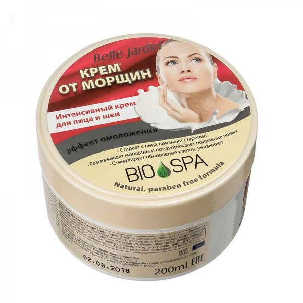 Belle Jardin Bio Spa Крем для лица и шеи интенсивный от морщин, эффект омоложения, 200 мл Belle Jardin Bio Spa Крем для лица и шеи интенсивный от морщин, эффект омоложения, 200 мл