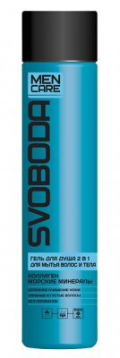 SVOBODA Men Care Гель для душа коллаген морские минералы для мытья волос и тела 300мл