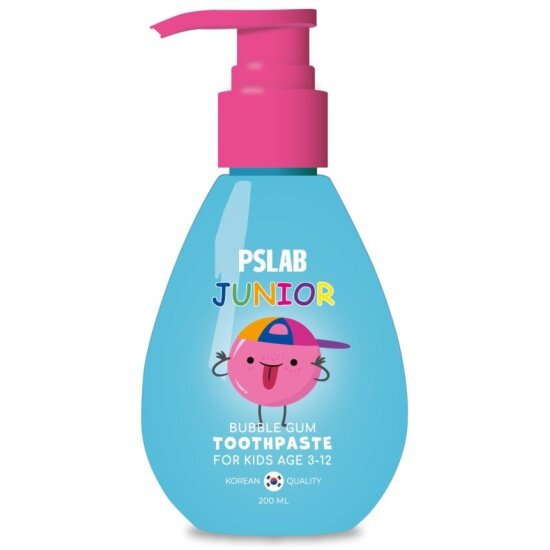 PSLAB JUNIOR Детская зубная паста со вкусом бабл-гам, 200 мл