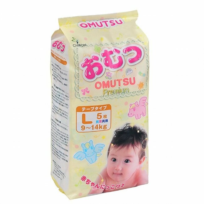 OMUTSU Подгузники детские L (9-14 кг), 5 шт. OMUTSU Подгузники детские L (9-14 кг), 5 шт.