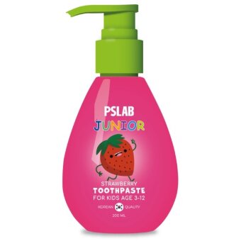 PSLAB JUNIOR Детская зубная паста со вкусом клубники, 200 мл PSLAB JUNIOR Детская зубная паста со вкусом клубники, 200 мл