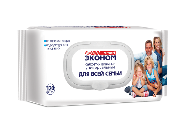  Эконом Smart №120 влажные салфетки для всей семьи
