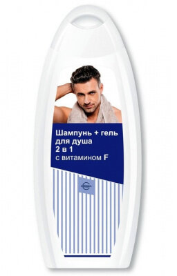 SVOBODA Шампунь/гель для душа с витамином F 2в1 430мл мужской