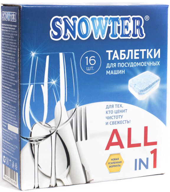 Snowter Таблетка для посудомоечной машины 16шт Snowter Таблетка для посудомоечной машины 16шт