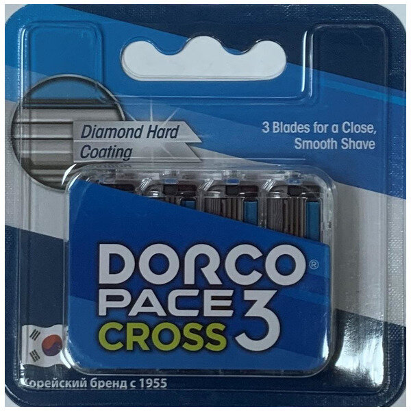 Dorco Peace CROSS 3 (4шт) кассеты с 3 лезвиями для станка СROSS, TRC 1040