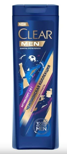 CLEAR Шампунь мужской 2в1 Актив Спорт 400мл CLEAR Шампунь мужской 2в1 Актив Спорт 400мл