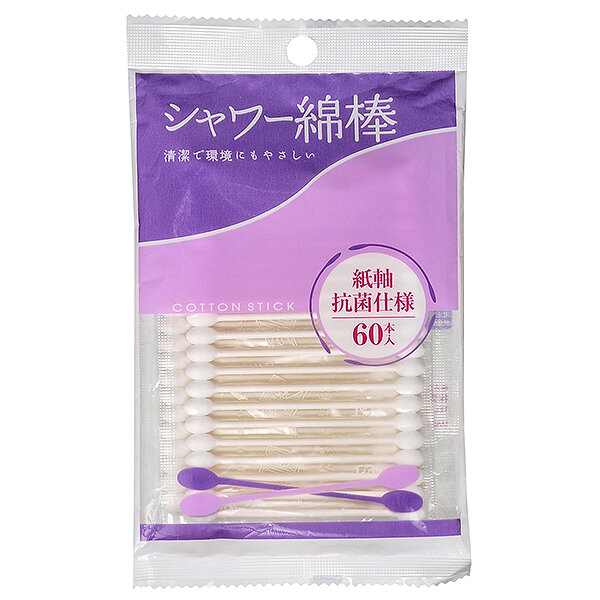 Палочки ватные антибактериальные, 60 шт Палочки ватные антибактериальные, 60 шт