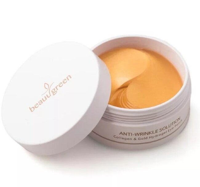 Гидрогелевые патчи для кожи вокруг глаз BeauuGreen с коллагеном и золотом, 90гр./60шт. Гидрогелевые патчи для кожи вокруг глаз BeauuGreen с коллагеном и золотом, 90гр./60шт.