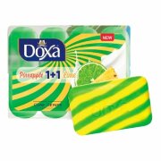 DOXA Твердое мыло серии CARE с увл. кремом Ананас+Лайм экопак 4*80г