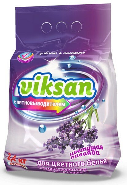 Viksan стир порошок +пятновыводитель для цветного "Цветущая лаванда" 2,4кг Viksan стир порошок +пятновыводитель для цветного "Цветущая лаванда" 2,4кг