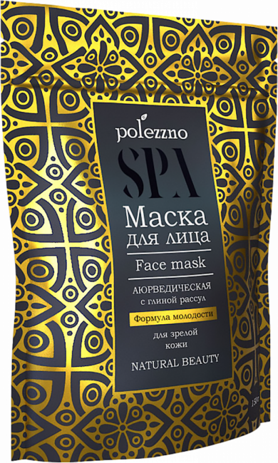 Polezzno Маска для лица Аюрведическая с глиной рассул для зрелой кожи 150г Polezzno Маска для лица Аюрведическая с глиной рассул для зрелой кожи 150г
