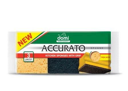 Domi Губки кухонные профилированные Accurato 3 шт Domi Губки кухонные профилированные Accurato 3 шт