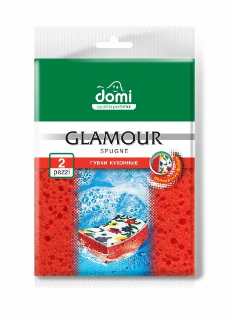 Domi Губки кухонные гламур Glamour 2 шт Domi Губки кухонные гламур Glamour 2 шт