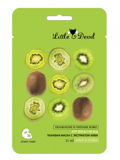 Увлажняющая маска с экстрактом киви "Little Devil", 21 г.