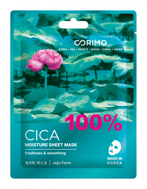 CORIMO Тканевая маска для лица "Увлажнение" 100% CICA CORIMO Тканевая маска для лица "Увлажнение" 100% CICA