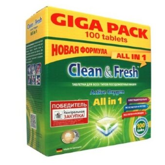 Clean&Fresh Таблетки для ПММ All in 1 (giga) 100шт