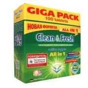 Clean&Fresh Таблетки для ПММ All in 1 (giga) 100шт