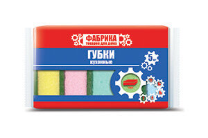 Губки кухонные большие 5 шт Фабрика Губки кухонные большие 5 шт Фабрика
