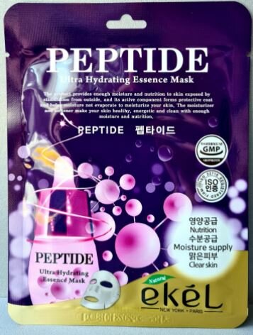 Ekel Peptide ultra hydrating essence mask тканевая маска для лица 25г