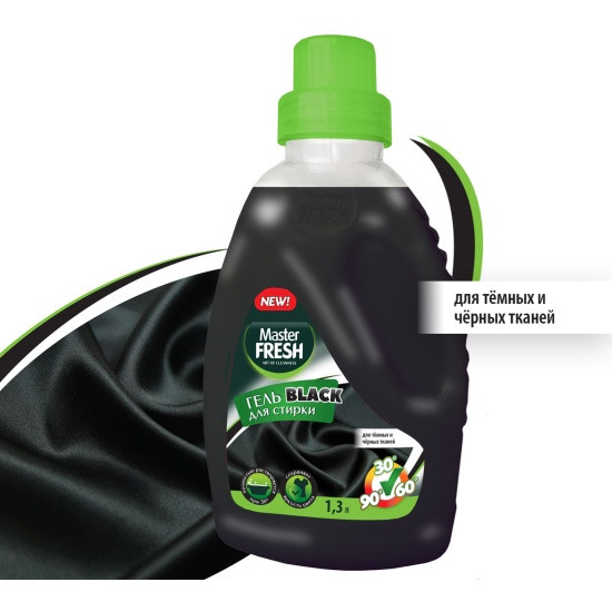 Master FRESH гель д/стирки BLACK 1,3л повышенное содержание ПАВ Master FRESH гель д/стирки BLACK 1,3л повышенное содержание ПАВ