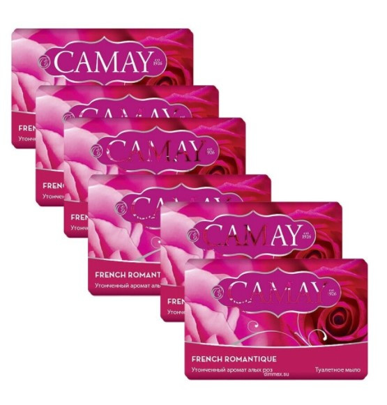CAMAY Мыло туалетное Романтик набор 6х 85гр CAMAY Мыло туалетное Романтик набор 6х 85гр
